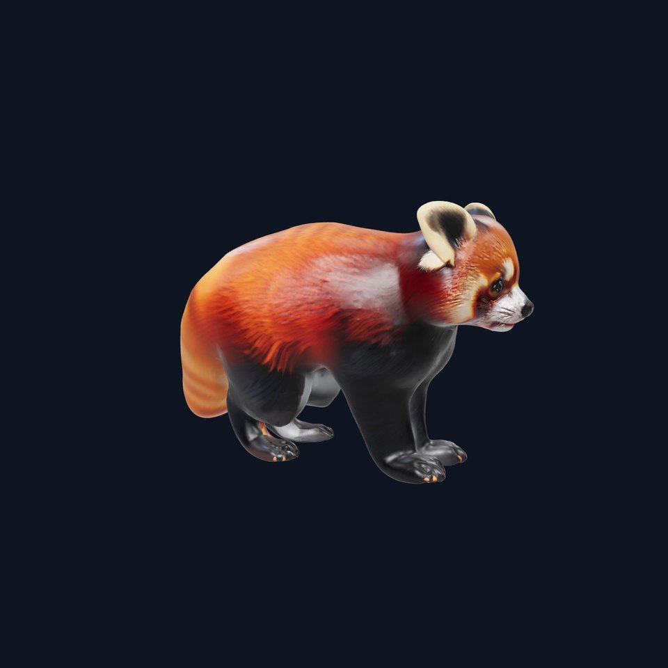 Vibrant Red Panda model pack